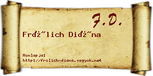 Frölich Diána névjegykártya